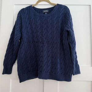 Vintage Lands End Cable Knit Sweater